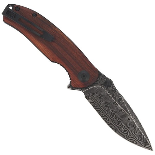 Nóż CIVIVI Pintail Cuibourtia Wood, Black Damascus (C2020DS2)