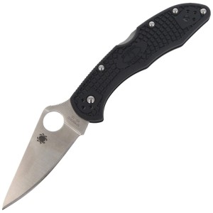 Nóż Spyderco Delica 4 FRN Black Flat Ground Plain (C11FPBK)
