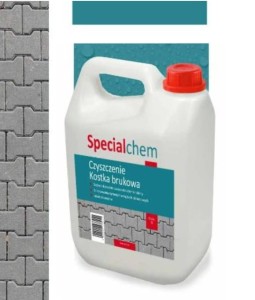 Preparat Specialchem do usuwania plam olejowych z kostki brukowej betonów