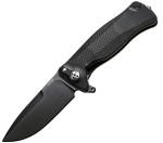 Nóż LionSteel SR Flipper Aluminum Black / Black Blade (SR11A BB)