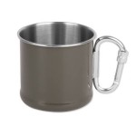 Mil-Tec - Kubek z karabinkiem - 500 ml - Zielony OD - 14608202