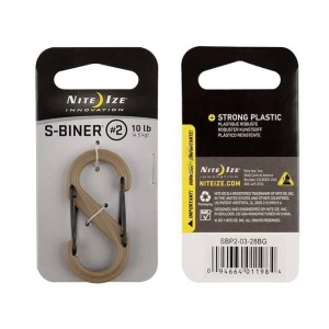 Nite Ize - Karabinek S-Biner #2 Plastic Black Gate - Coyote - SBP2-03-28BG