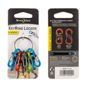 Nite Ize - Organizer  Kluczy S-Biner KeyRing Locker - Stalowy - KRGP-11-R3