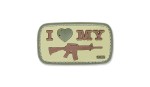 101 Inc. - Naszywka 3D - I Love My M4 - Coyote
