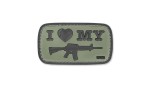 101 Inc. - Naszywka 3D - I Love My M4 - Zielony OD