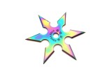 Nóż do rzucania - Gwiazdka 6 Ramion Shuriken N402B tęczowa 