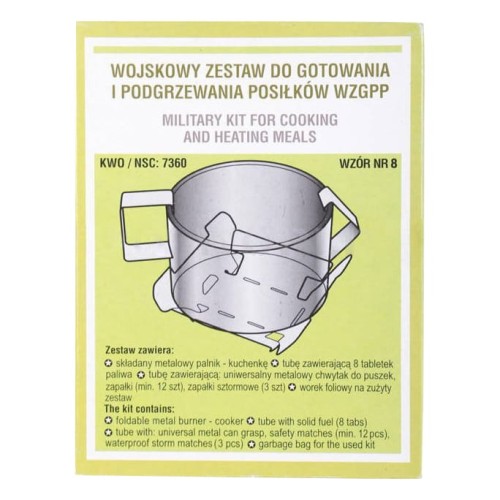 28582Zestaw do gotowania i podgrzewania posiłków WZGPP wojskowy, wzór nr 8-1