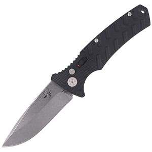 Nóż sprężynowy Böker Plus Strike Drop Point Black Aluminium, Stonewashed (01BO400)
