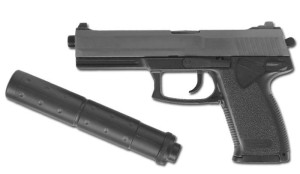 ASG - Replika pistoletu DL 60 SOCOM z Tłumikiem - Sprężynowy - 15918
