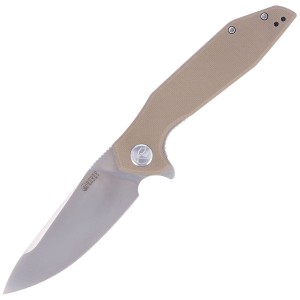 Nóż Kubey Knife Nova Tan G10, Satin D2 (KU117F)