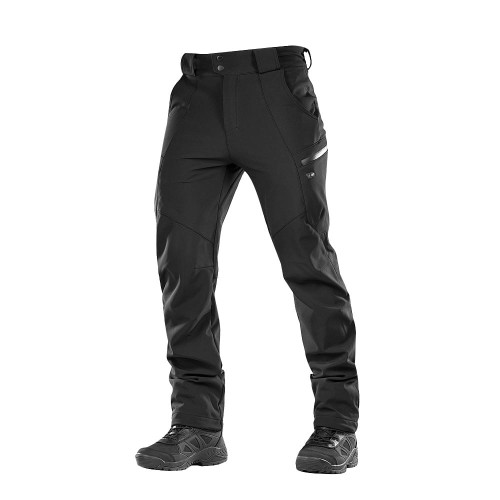 Spodnie męskie M-Tac Soft Shell Winter czarne-1 34761