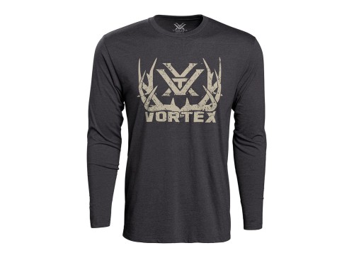 Koszulka męska Vortex Mens Mule Deer Antlers LS charcoal-1 34850