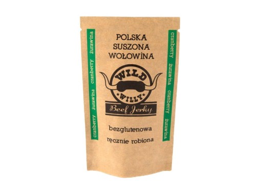 Wołowina suszona Wild Willy żurawina bezglutenowa 30 g-1 34940