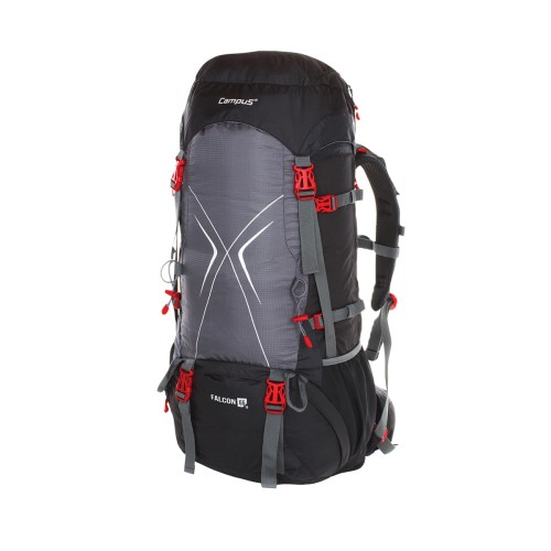 Plecak trekkingowy Campus FALCON 65 + 10L grafitowo/szaro/czerwony-1 35058
