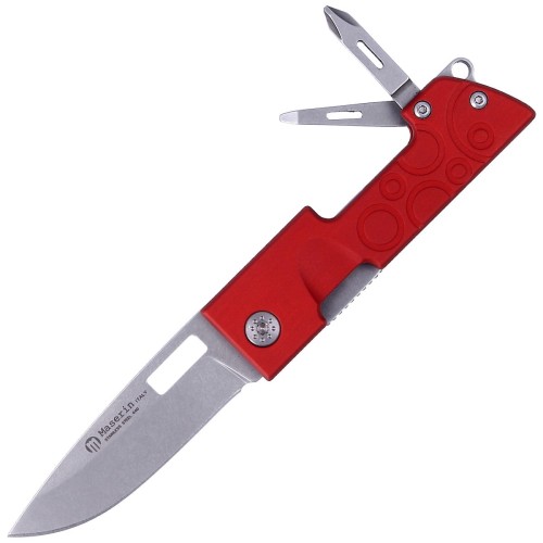 Nóż Maserin D-Dut with Multi-Tool Red Aluminium, Stonewashed (214/R)-1 35274