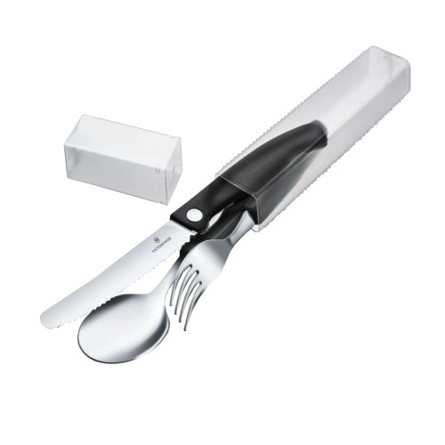 Zestaw sztućców Victorinox 6.7192.F3 (nóż składany, widelec, łyżka) czarny-1 35914