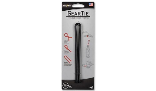 Nite Ize - Gear Tie 12" - Czarny - 2Pack - GT12-2PK-01-1 36658