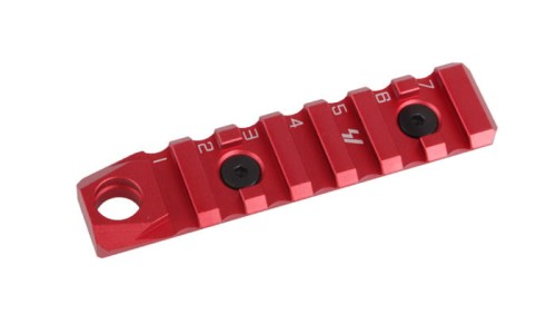 Strike Industries - Szyna LINK KeyMod &amp; M-Lok Rail 7 Slots QD Czerwony-1 37351