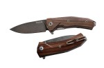 Nóż EDC LionSteel KUR Santos Wood PVD Stone Washed Sleipner