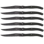 Noże Laguiole Do Steków Black Stonewash 6 szt.