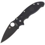 Nóż EDC Składany Spyderco Manix 2 Lightweight Black Blade Plain (C101PBBK2)