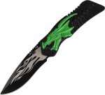 Nóż EDC Składany Herbertz Solingen Hit motyw 3D Green Dragon 90mm (582012)