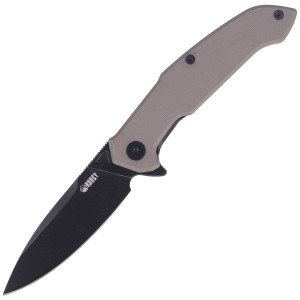 Nóż EDC Kubey Knife Victory Tan G10, Darkwash AUS-10 (KU219C)