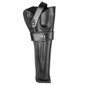 Kabura Sheriff do rewolweru czarnoprochowego 8" knapik czarna (skóra naturalna)