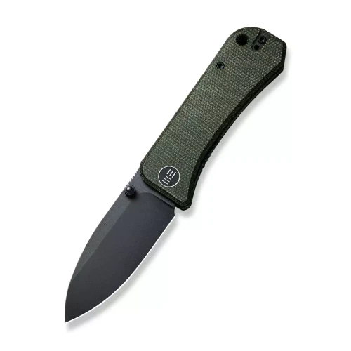 Noz-WE-Knife-Banter-Green-Micarta-Black-Stonewashed-S35VN-by-Ben-Petersen.webp