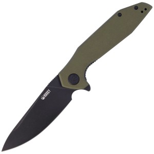 Nóż Kubey Knife Nova Green G10, Black Stonewashed D2 (KU117E)