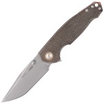 Nóż Viper Katla Black Canvas Micarta, Stonewashed M390 by Jesper Voxnaes (V5982CG)