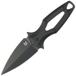Nóż na szyję FOX Aka Black G10, Black Top Shield Elmax by Denis Simonutti (FX-554 B)