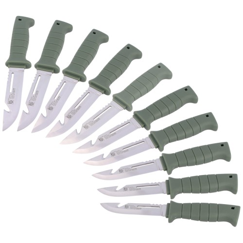 Zestaw 10 szt noży Eyeson by Lindbloms Hunting/Fishing Knife Green Stainless (VT-333x10)-1 39338