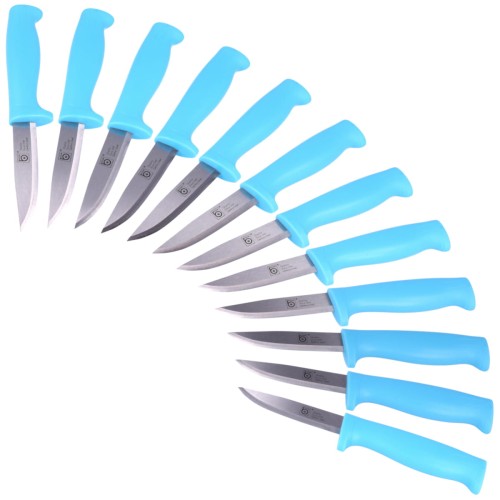 Zestaw 12 szt noży Eyeson by Lindbloms Craftman's Knife Light Blue Carbon 100mm (VT-860HBx12)-1 39340