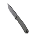 Nóż Sencut Scitus Dark Green Canvas Micarta, Black Stonewashed D2 by Ostap Hel (S21042-3)