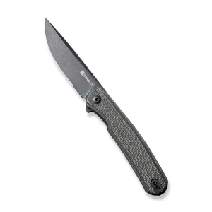 Nóż Sencut Scitus Dark Green Canvas Micarta, Black Stonewashed D2 by Ostap Hel (S21042-3)