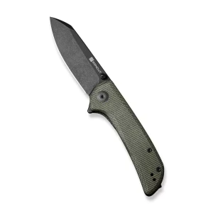 Nóż Sencut Fritch Green Canvas Micarta, Black Stonewashed 9Cr18MoV (S22014-1)