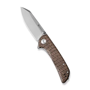 Nóż Sencut Fritch Dark Brown Matrix Micarta, Stonewashed 9Cr18MoV (S22014-3)