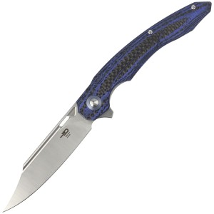 Nóż Bestech Fanga Carbon Fiber / Blue G10, Satin D2 by Kombou (BG18E)