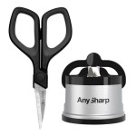 Zestaw ostrzałka AnySharp classic srebrna plus mini nożyczki