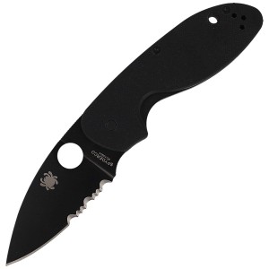 Nóż Spyderco Efficient G-10 Black / Black Blade Combination (C216GPSBBK)