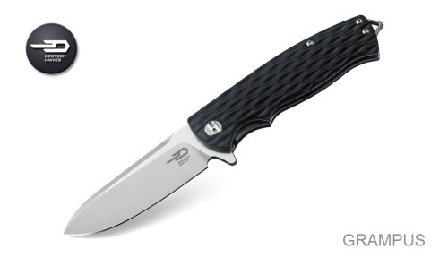 Nóż Bestech Grampus Black G10, Satin / Stonewash D2 (BG02A)-1 39932