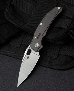 Nóż Bestech Exploit Tiger Texture Titanium, Satin CPM S35VN by Todd Knife and Tool (BT2005D)