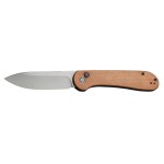 Nóż składany Civivi Button Lock Elementum C2103D brown micarta