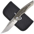 Nóż Bestech Togatta Light Bronze Titanium/Damascus Copper Carbon Fiber, Satin Flat Satin M390 by Koens Craft (BT2102G)-2 40592
