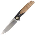 Nóż Bestech Ascot Black Carbon Fiber/G10/Lightburl Wood, Satin 14C28N (BG19D)-1 40605