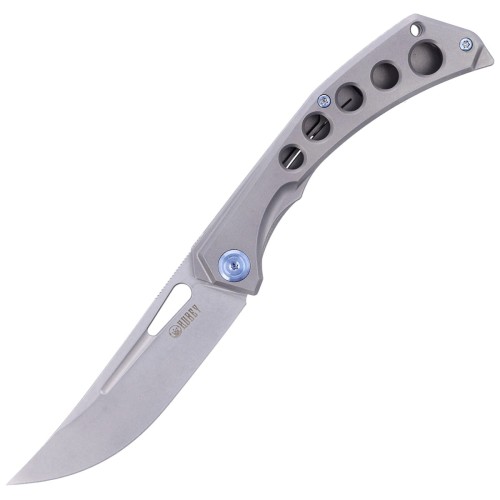 Nóż Kubey Knife Ishtar, Gray Titanium, Satin AUS-10 by Maksim Tkachuk (KU170C)-1 40649