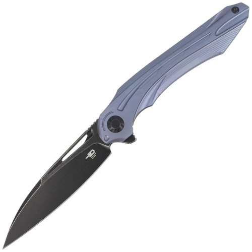 Nóż Bestech Wibra Blue Titanium, Black Stonewashed M390 by Kombou (BT2001C)-1 40663