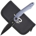 Nóż Bestech Wibra Blue Titanium, Black Stonewashed M390 by Kombou (BT2001C)-2 40663