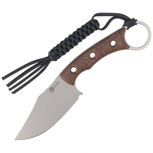 Nóż Civivi Midwatch Brown Burlap Micarta, Silver Bead Blasted N690 (C20059B-2)-1 40682